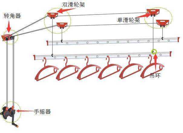 好詳細的升降晾衣架安裝圖解，值得收藏